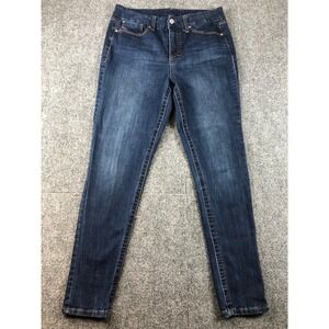 Seven7 Womens Dark Wash Denim Skinny Jeans Size 10 Stylish Designer